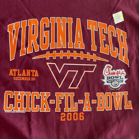 Virginia Tech 2006 Chick Fil A Bowl T shirt, 2x , NWT - Picture 4 of 7